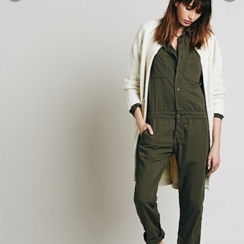NSF great jumpsuit with belt loops and two great front pockets w/ a back pocket - Picture 1 of 14